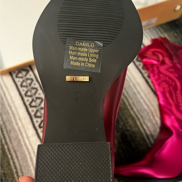 New 12th Tribe x Billini Danilo Cowboy Boots in Raspberry Metallic Size 7 - Picture 8 of 9